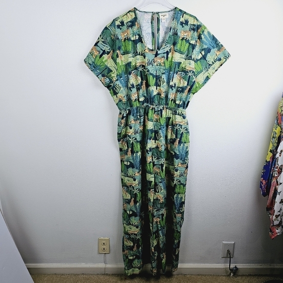 World Market Tropical Tiger Jumpsuit L/XL - Picture 1 of 9
